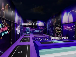 Detailed 3D design of the 7m high "Apex Adventure Park" (WRTP-010), showcasing the complex multi-level structures.