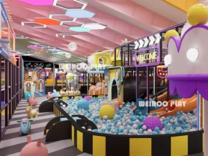 Weiroo's 3D design for the (WRTP-008) park, highlighting the custom color scheme and branding integration.