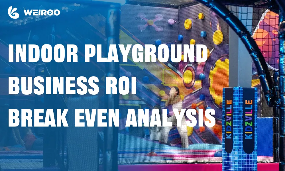 Cover image for indoor playground business ROI and break-even analysis, featuring a vibrant play area.